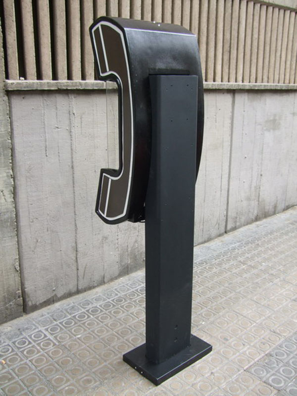 cabina telefefono publico americano.sin pie.metal neg.max.telef.54x20 171x44x36 (95eu.) 1u